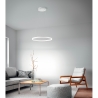 Lampadario LED design moderno circolare in metallo bianco Skyround-S Sconti