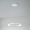 Lampadario LED design moderno circolare in metallo bianco Skyround-S Stock