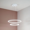 Lampada a sospensione LED design moderno con doppio anello Skyround-2S Promozione