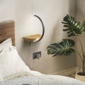 Lampada LED applique in legno con dimmer per camera da letto Roseg Promozione