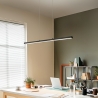 Lampadario cucina soggiorno a LED design moderno rettangolare Ling-S Saldi