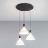 Lampada sospesa per soggiorno con 3 luci in stile classico Vincent-CS Promozione