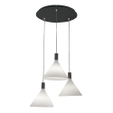 Lampada sospesa per soggiorno con 3 luci in stile classico Vincent-CS Saldi