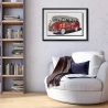 Quadro vintage collage effetto 3D 70x50cm furgone anni 60-70 Arti Vendita