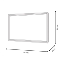 Quadro astratto 124x64cm dipinto su plexiglas con cornice nera Druvt Saldi