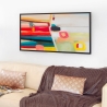 Quadro astratto 124x64cm dipinto su plexiglas con cornice nera Druvt Vendita