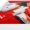 Quadro moderno astratto 64x64cm dipinto su plexiglas cornice bianca Tyvek Offerta