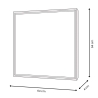Quadro astratto su plexiglas 64x64cm dipinto moderno cornice bianca Lazur Sconti