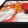 Quadro astratto moderno 64x64cm dipinto su plexiglas cornice nera Tzarb Saldi