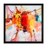 Quadro astratto moderno 64x64cm dipinto su plexiglas cornice nera Tzarb Offerta