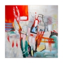 Quadro astratto su tela 100x100cm dipinto moderno multicolore Prynk Offerta