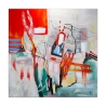 Quadro astratto su tela 100x100cm dipinto moderno multicolore Prynk Offerta
