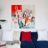 Quadro astratto su tela 100x100cm dipinto moderno multicolore Prynk Vendita