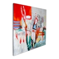 Quadro astratto su tela 100x100cm dipinto moderno multicolore Prynk Promozione