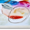 Quadro astratto geometrico 120x80cm dipinto moderno multicolore Nadiv Offerta