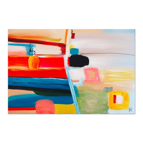 Quadro astratto 120x80cm dipinto moderno soggiorno camera da letto Kyolt Promozione