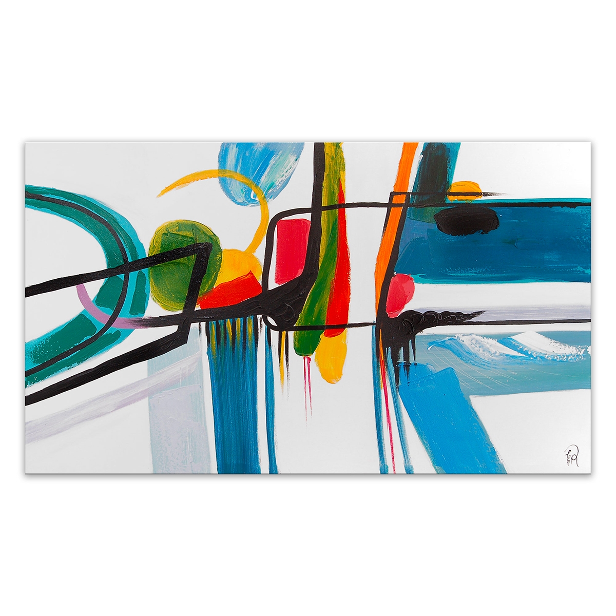 Quadro moderno astratto 120x70cm dipinto multicolore su tela Luma Promozione Quadro moderno astratto 120x70cm dipinto multicolore su tela Luma Promozione