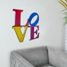 Quadro in metallo 3D multicolore 81x81cm con scritta LOVE Kokhannya Vendita