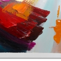 Quadro astratto moderno 80x120cm dipinto multicolore in rilievo Arket Offerta