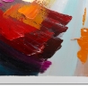 Quadro astratto moderno 80x120cm dipinto multicolore in rilievo Arket Offerta