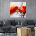 Quadro moderno multicolore 100x100cm dipinto astratto su tela Zynar Vendita