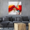 Quadro moderno multicolore 100x100cm dipinto astratto su tela Zynar Vendita