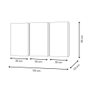 Set 3 quadri astratti moderni su tela 120x80cm tris di dipinti Fiora Sconti