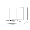 Set 3 quadri astratti moderni su tela 120x80cm tris di dipinti Fiora Sconti