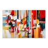 Set 3 quadri astratti moderni su tela 120x80cm tris di dipinti Fiora Offerta