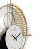 Orologio da parete 53x85cm con pendolo design moderno in metallo dorato Vira Saldi