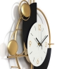 Orologio da parete moderno 46x77cm metallo dorato design geometrico Sfera Offerta