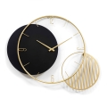 Orologio da parete 75x68cm design moderno geometrico nero e oro Celo Promozione