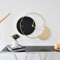 Orologio da parete 75x68cm design moderno geometrico nero e oro Celo Vendita