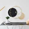 Orologio da parete 75x68cm design moderno geometrico nero e oro Celo Vendita