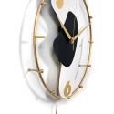 Orologio da parete moderno 42x67cm in metallo dorato con pendolo Bynok Offerta
