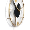 Orologio da parete moderno 42x67cm in metallo dorato con pendolo Bynok Offerta