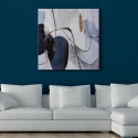 Quadro astratto moderno su tela 100x100cm decorazioni in rilievo Zorya Vendita