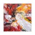 Quadro astratto 100x100cm stampa su tela decorazioni in rilievo Kanea Promozione