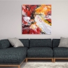Quadro astratto 100x100cm stampa su tela decorazioni in rilievo Kanea Vendita