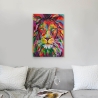 Quadro moderno stampa su tela 50x70cm leone pop art multicolore Zora Vendita