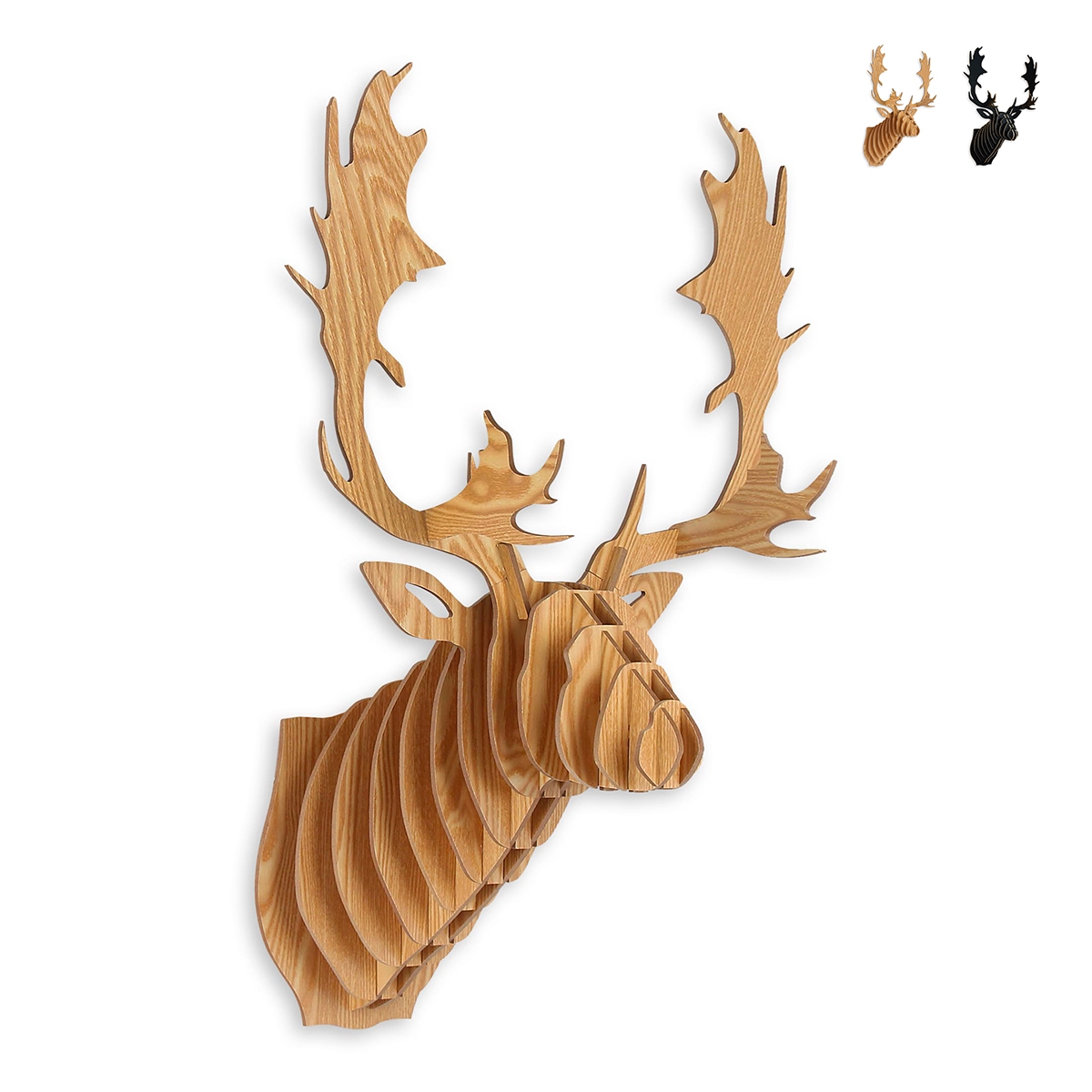 Decorazione da parete testa di renna puzzle 3D in legno MDF Fira Saldi Decorazione da parete testa di renna puzzle 3D in legno MDF Fira Saldi