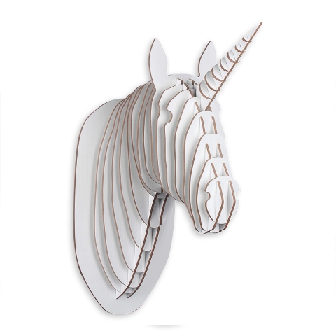Testa di unicorno puzzle 3D decorazione da parete in legno MDF Nyoma Promozione