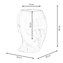 Vaso decorativo design volto femminile in vetroresina laccata Ruzid-L Catalogo
