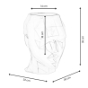 Vaso design in vetroresina effetto metallo volto femminile Ruzid-M Catalogo