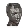 Vaso design in vetroresina effetto metallo volto femminile Ruzid-M Vendita
