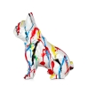 Scultura pop art bulldog francese statua in resina multicolore Forma XL Saldi