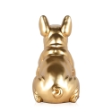 Scultura bulldog francese in resina dorata statua design moderno Forma-G Saldi