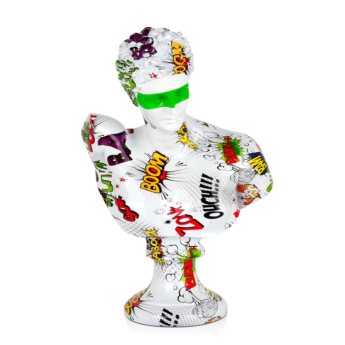 Busto decorativo scultura pop art in resina effetto graffiti Snark-PA Promozione Busto decorativo scultura pop art in resina effetto graffiti Snark-PA Promozione