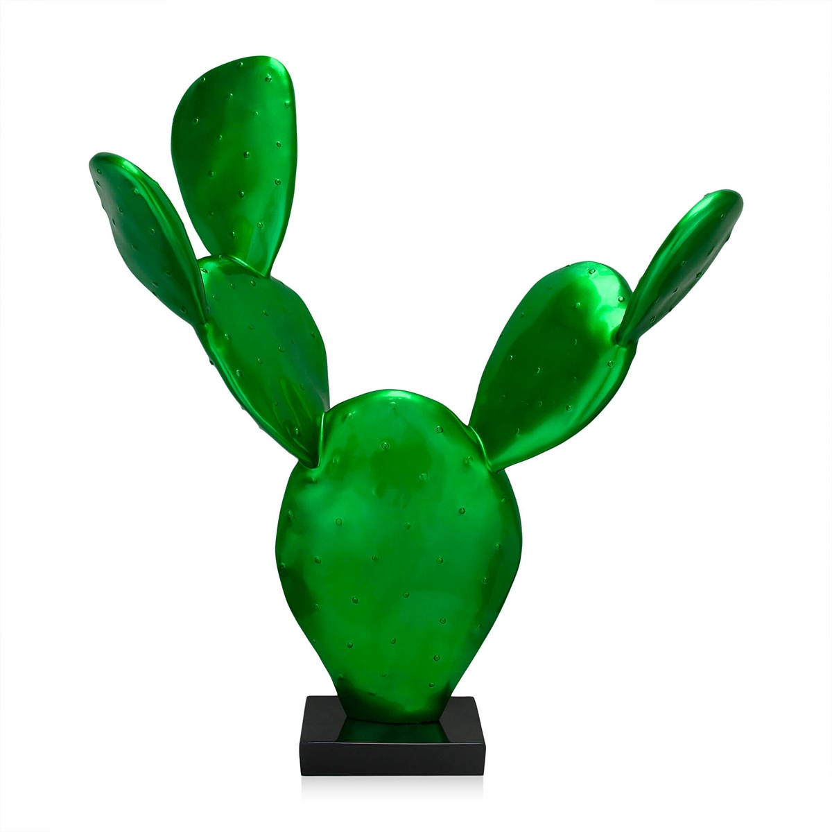 Scultura cactus in resina statua moderna verde metallizzato Roka Promozione Scultura cactus in resina statua moderna verde metallizzato Roka Promozione
