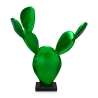 Scultura cactus in resina statua moderna verde metallizzato Roka Promozione